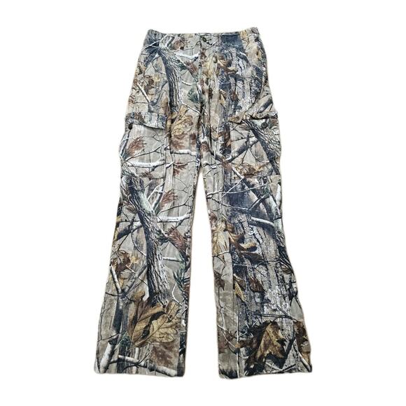 Cabela's RealTree Camo Camouflage Cargo Pants Men’s 32x31 Tie Ankle Hunting - Picture 1 of 10